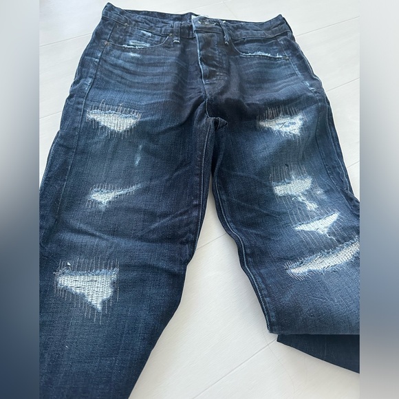 TALLEY DARK BLUE DISTRESSED JEANS - Picture 10 of 10